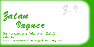 zalan vagner business card